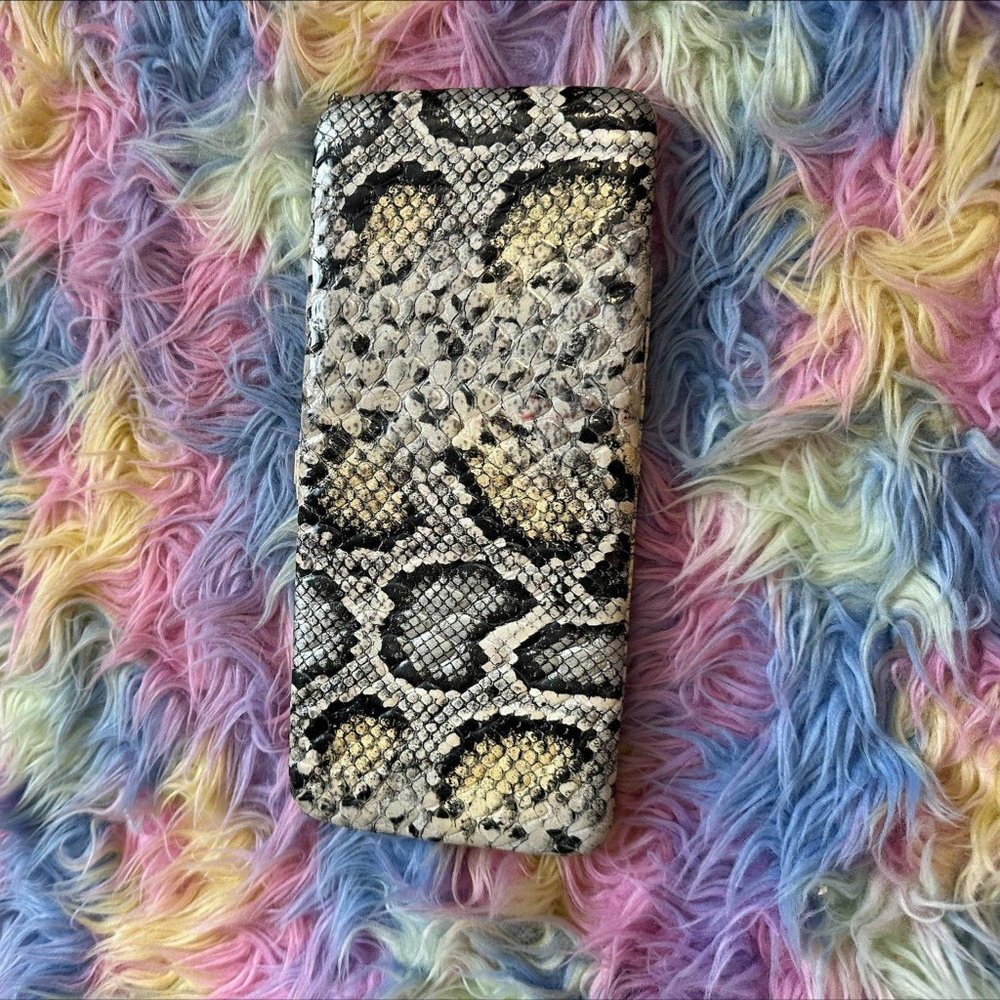 PYTHON LEATHER LONG WALLET WOMEN SNAKE SKIN